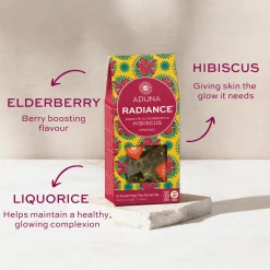 Aduna Radiance Hibiscus Tea with Rosehip & Elderberry 15 bags