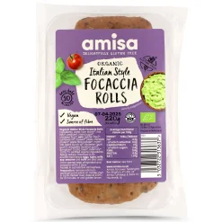 Amisa Focaccia Rolls-White Organic Glutenfree 220g (4 rolls)