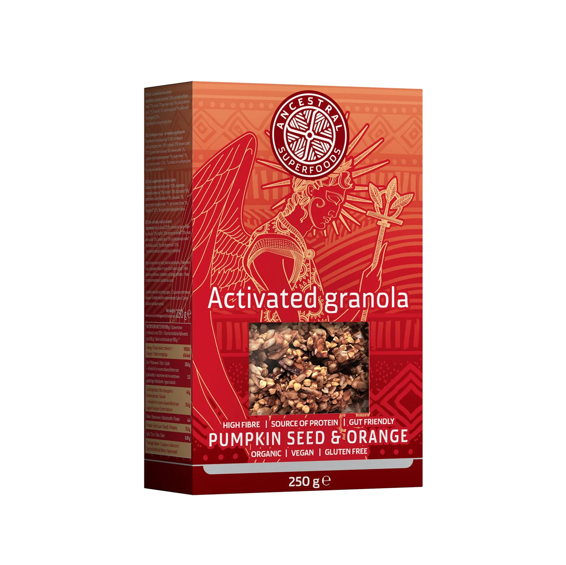 Ancestral Superfoods Activated Granola Pumpkin Seeds and Orange 250g