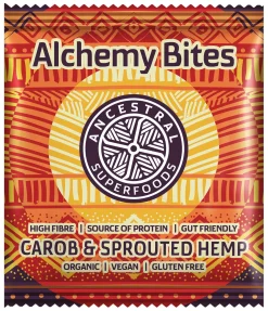 Ancestral Superfoods Alchemy Bites Carob and Sprouted Hemp 40g