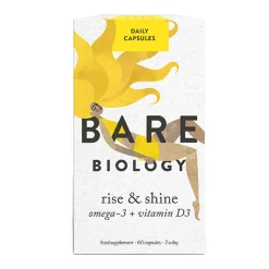 Bare Biology Rise & Shine, Omega-3 + Vitamin D3 Capsules 60 caps