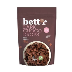 Bett’r Choco Dark Choco Drops, 66% Peruvian Cacao 200g