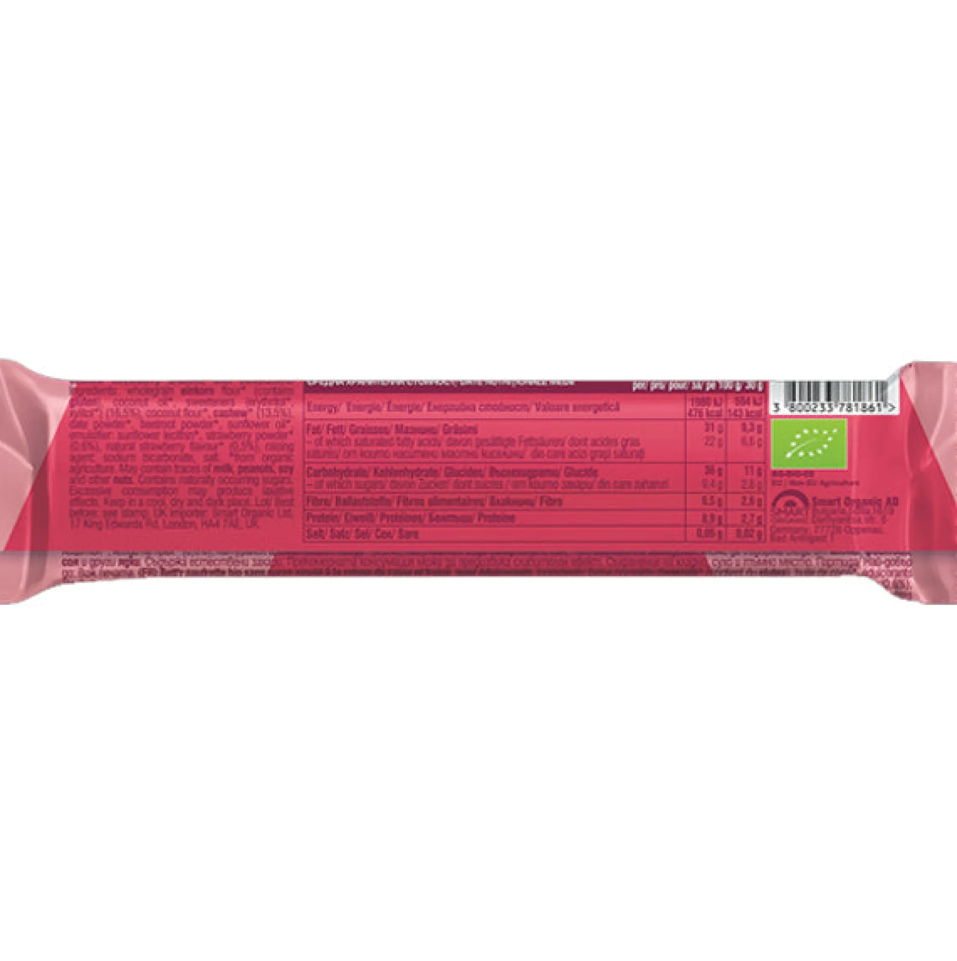 Bett'r Wafer with Cashew Strawberry Cream, No Added Sugar 30g