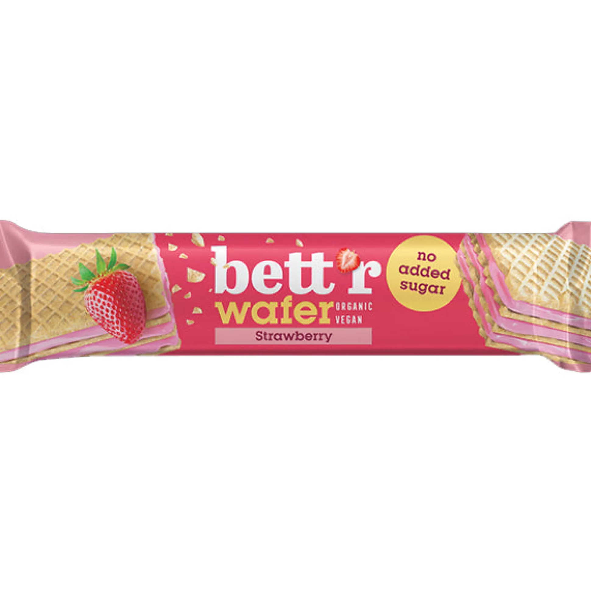Bett'r Wafer with Cashew Strawberry Cream, No Added Sugar 30g