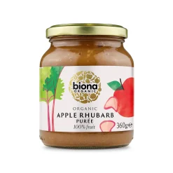 Biona Apple & Rhubarb Puree - No added sugar 360g