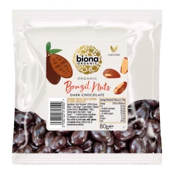 Biona Chocolate Covered Brazil Nuts 80g