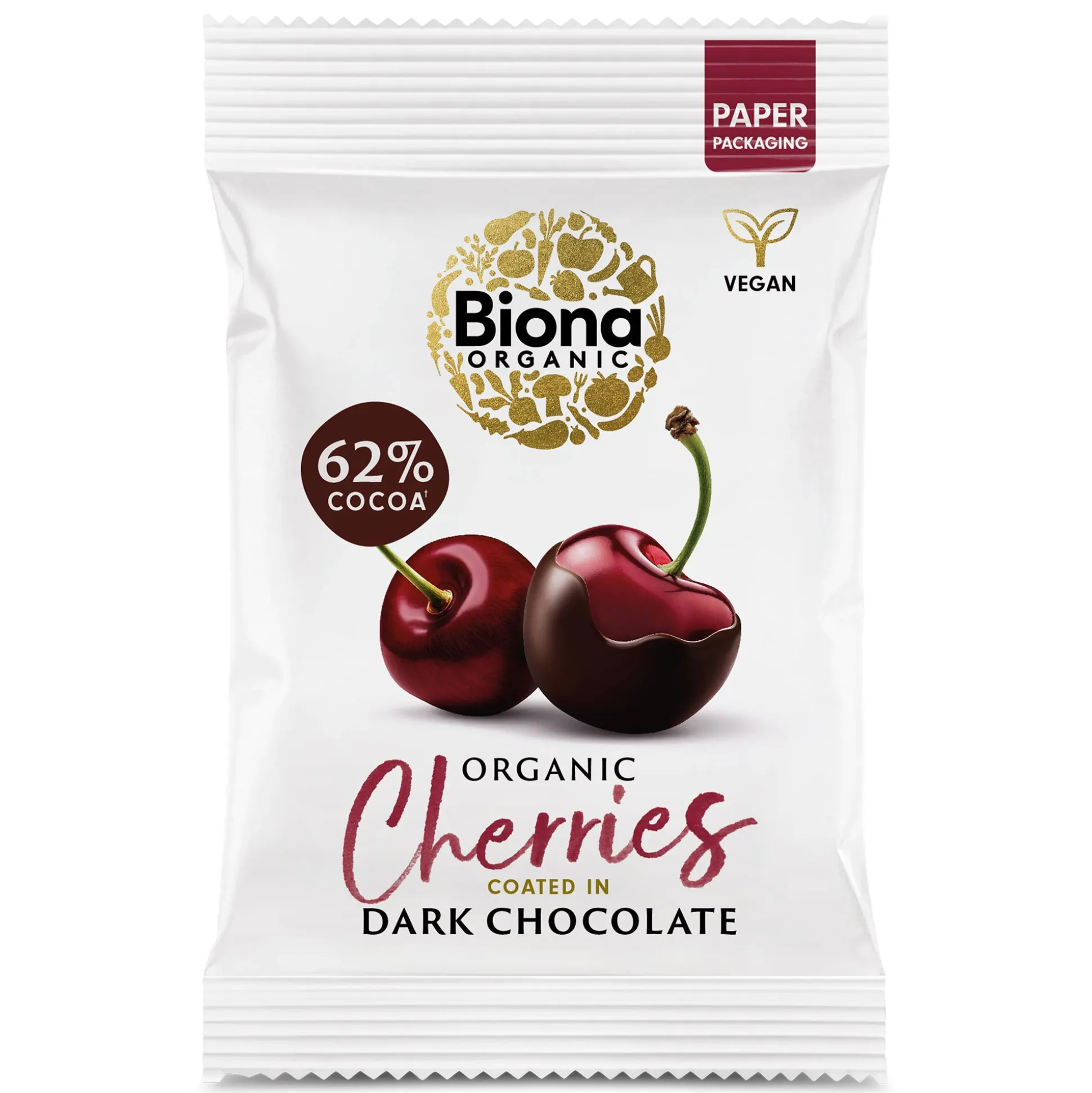 Biona Dark Chocolate Cherries Organic 45g