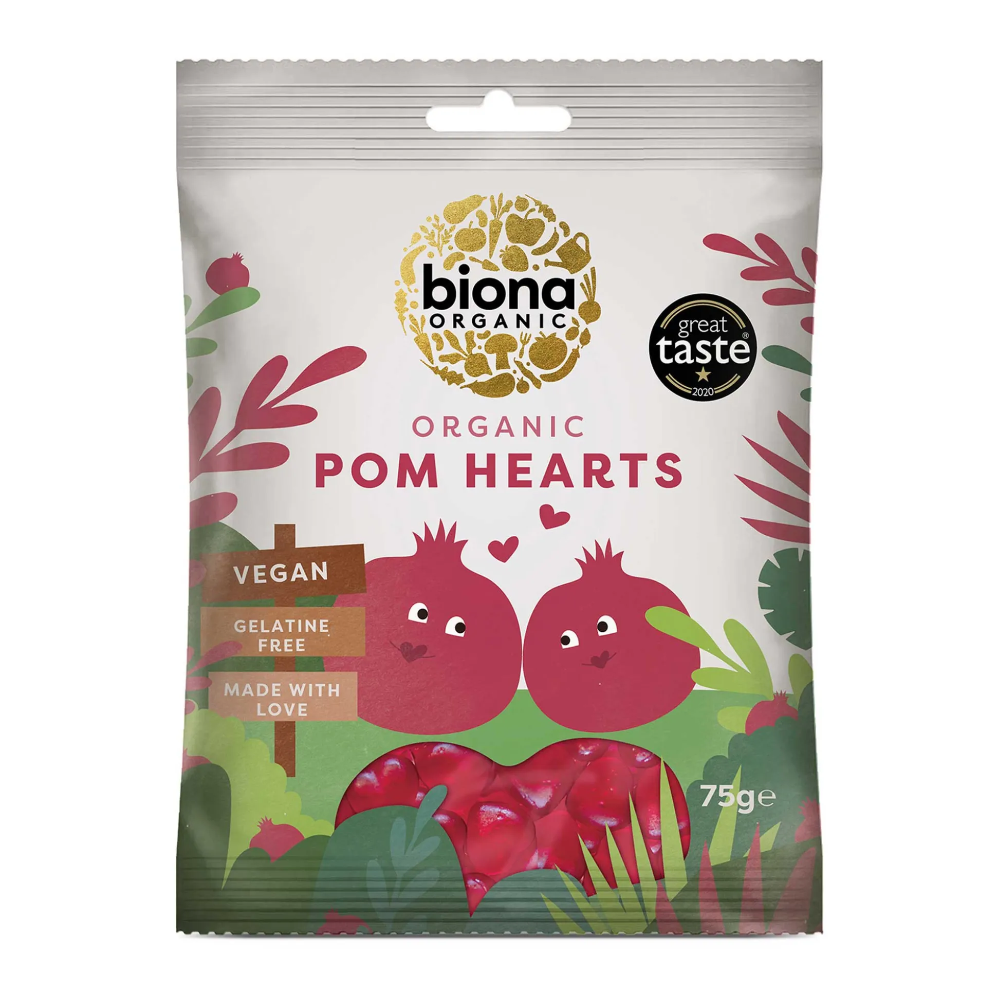 Biona Pomegranate Hearts 75g