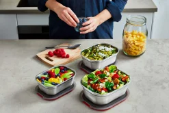 Black+Blum Microwavable Steel Food Box - Set of 3 - Mixed each
