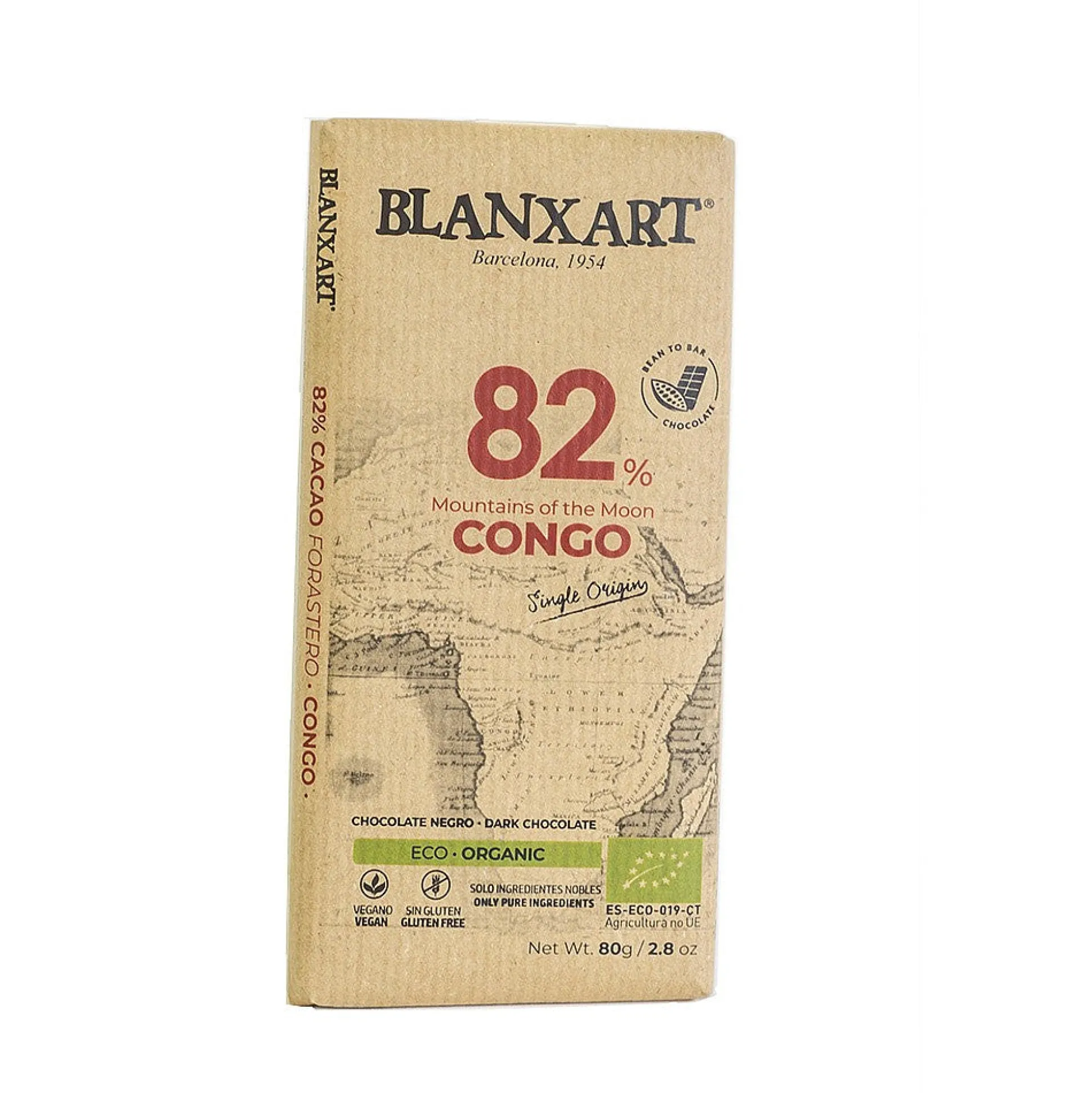 Blanxart 82% Congo Dark Chocolate 75g