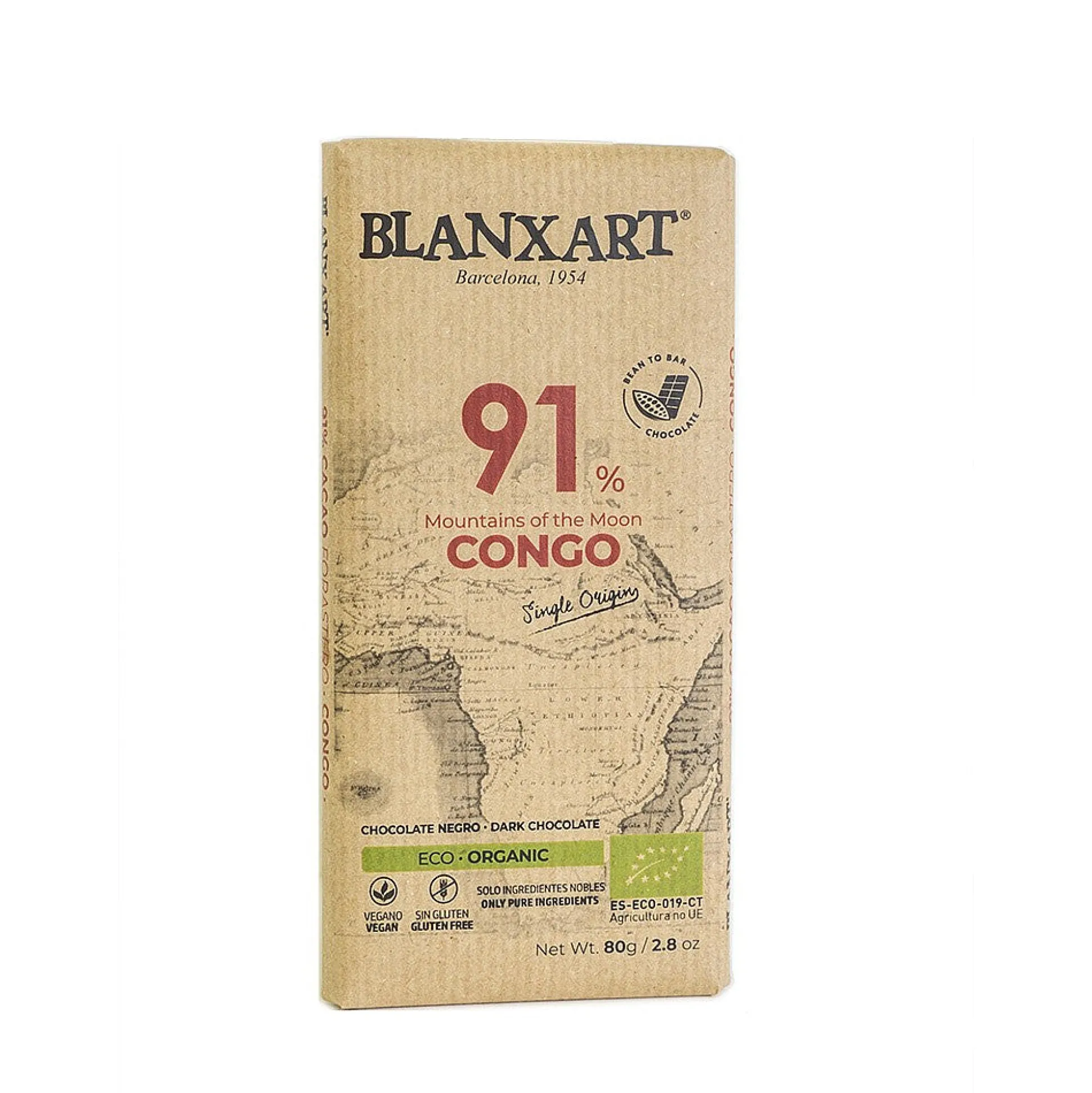 Blanxart 91% Congo Dark Chocolate 75g