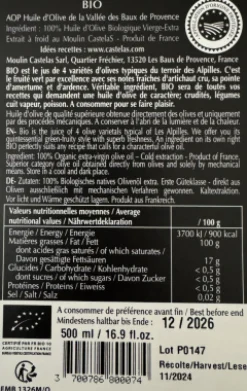 CastelineS Extra Virgin Olive Oil 500ml