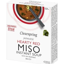 Clearspring Hearty Red Miso Instant Soup 4x8g