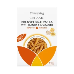 Clearspring Organic GF Brown Rice Pasta with Quinoa & Amaranth - Penne 250g