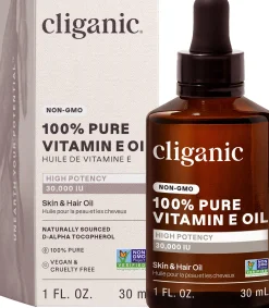 Cliganic Pure Vitamin E Oil for Skin, Scars, Hair & Face 30ml