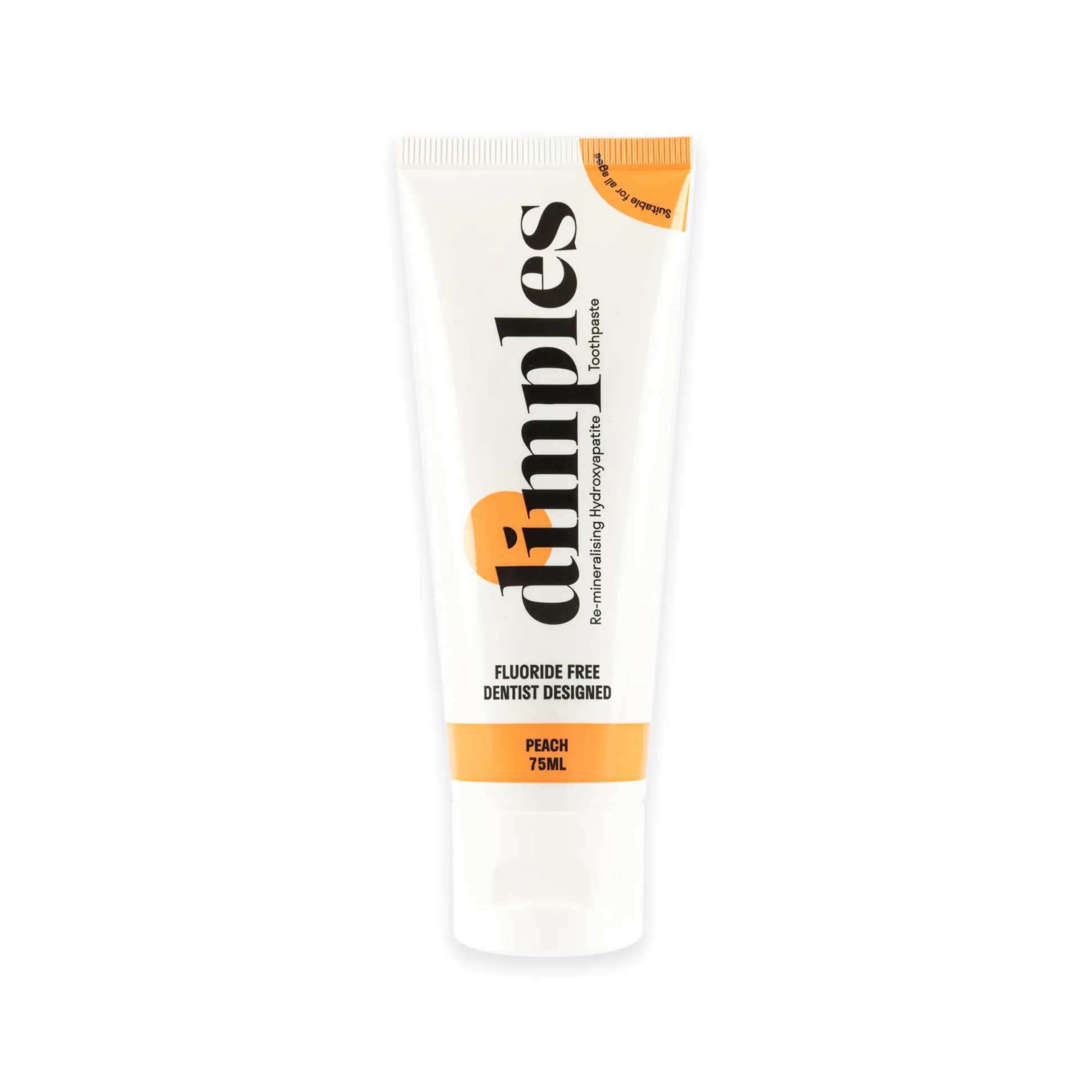 Dimples Re-mineralising Hydroxyapatite Toothpaste - Peach 75ml