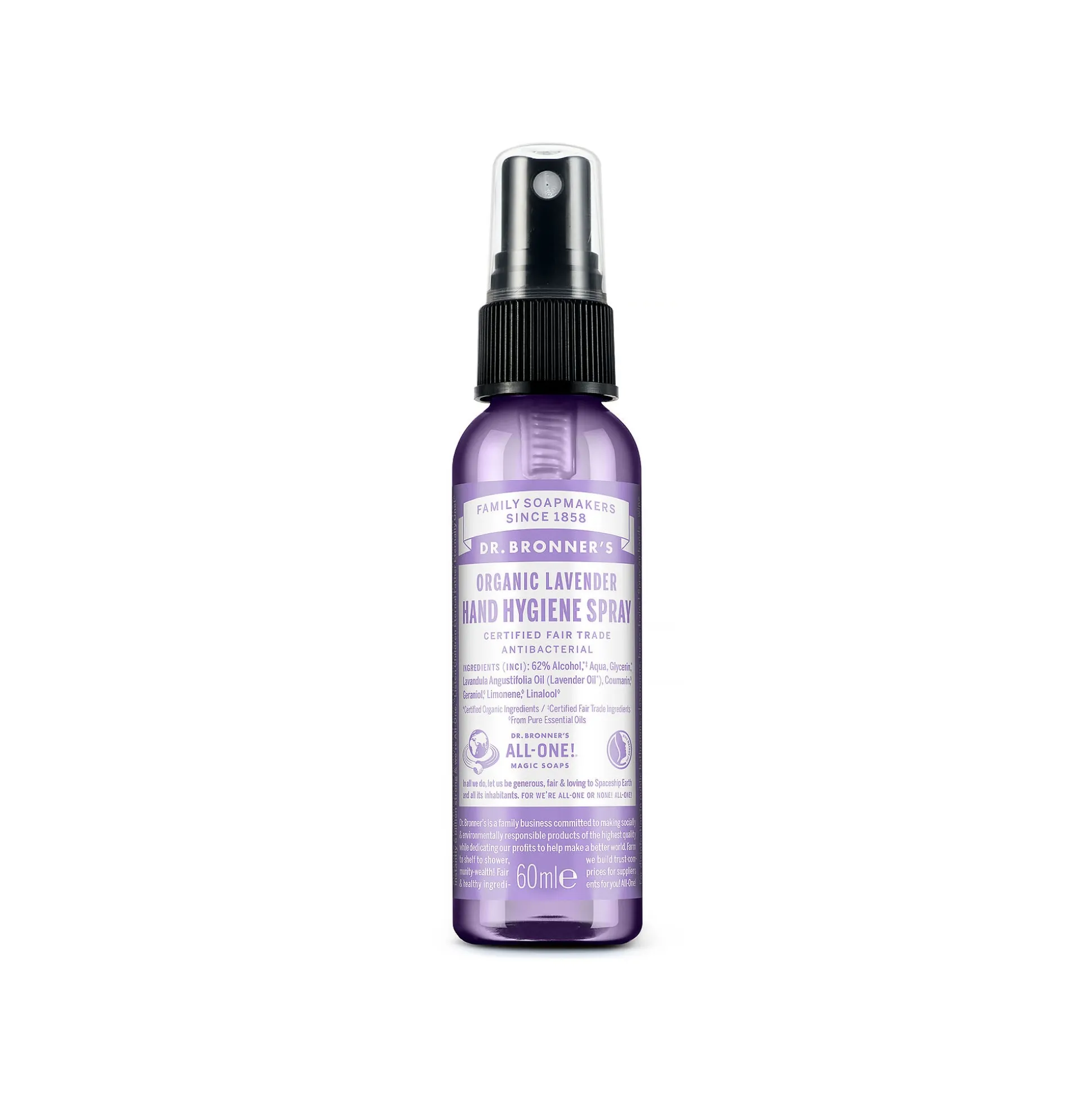 Dr Bronner's Lavender Hand Sanitizer 60ml