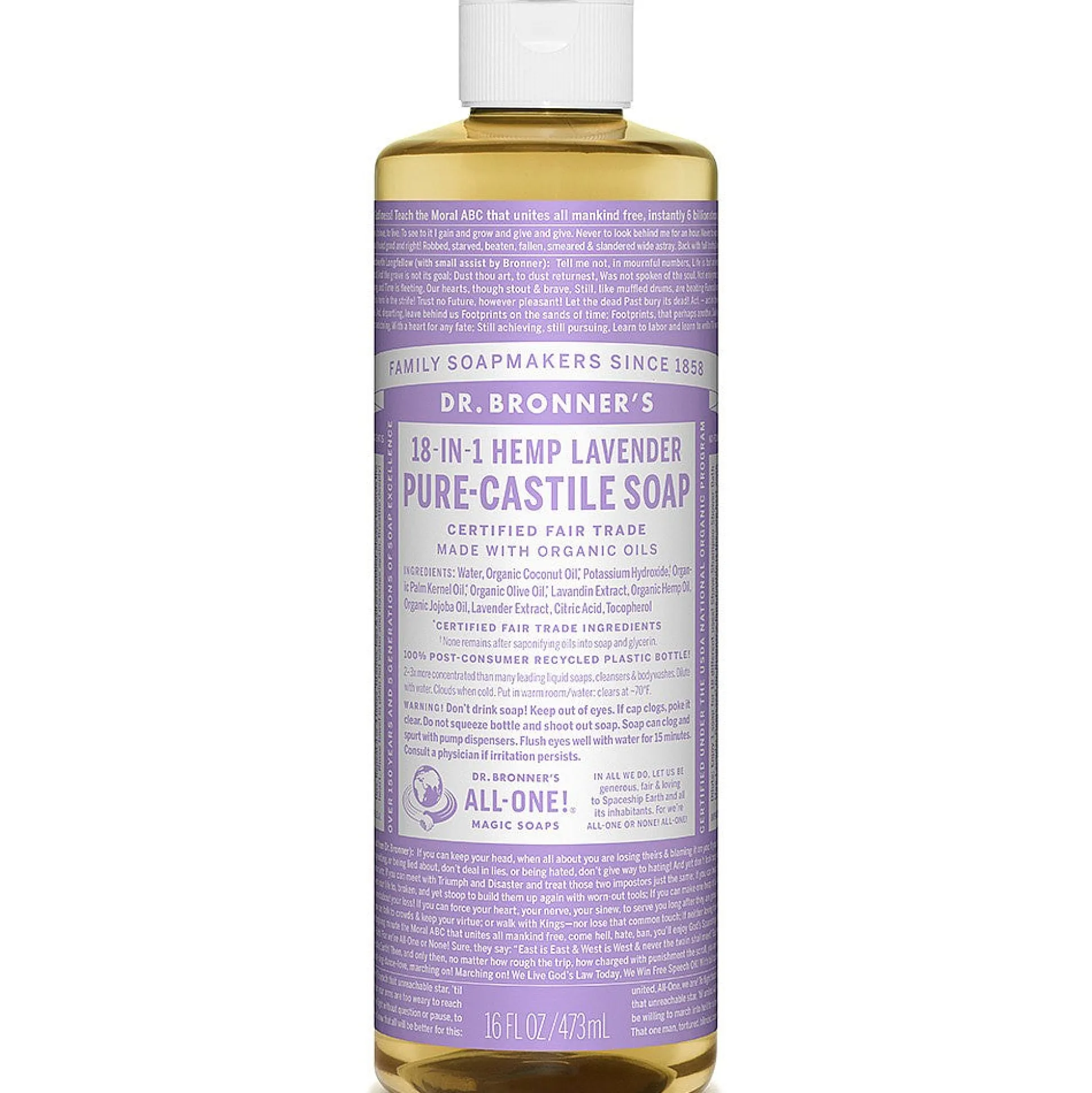Dr Bronner's Lavender Liquid Soap 475ml