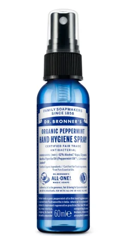 Dr. Bronner's Organic Peppermint Hand Hygiene Spray 60ml 60ml