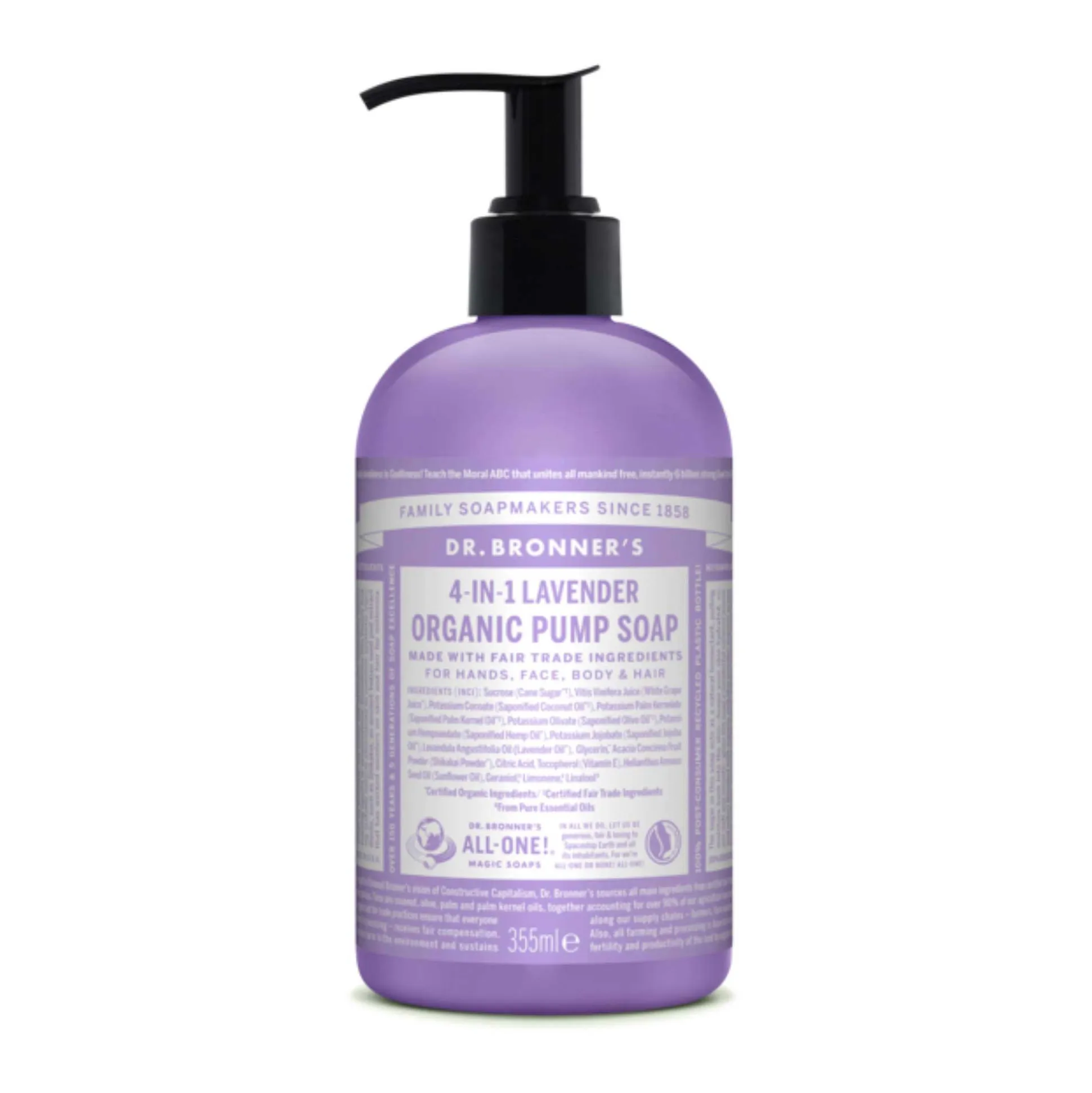 Dr Bronner's Pump Soap - Lavender 355ml