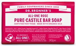 Dr Bronner's Rose Soap Bar 140g