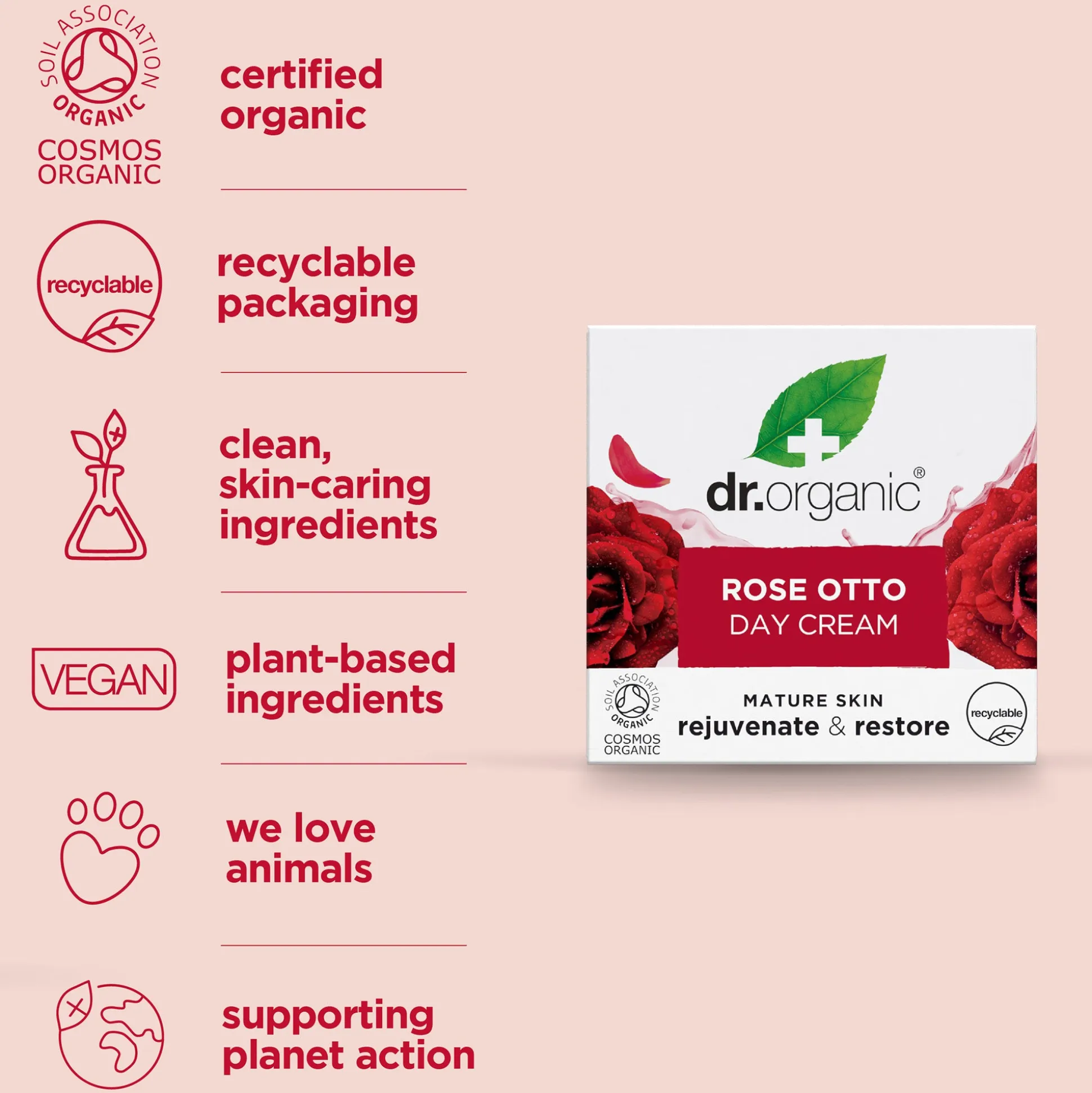 Dr Organic Rose Otto Day Cream 50ml