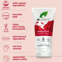 Dr Organic Rose Otto Face Wash 150ml