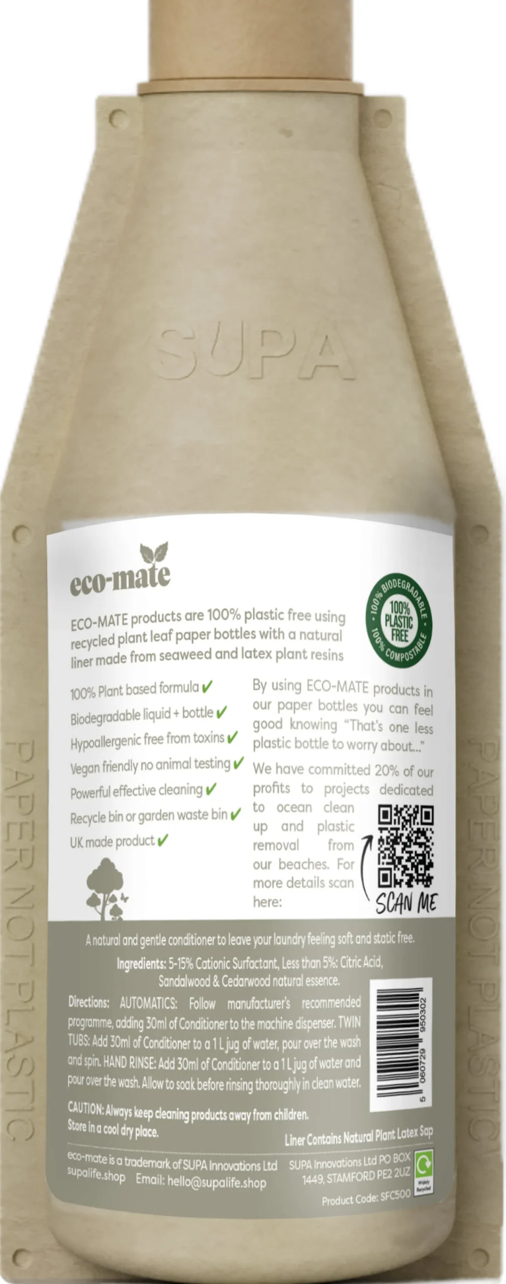 eco-mate Sandalwood & Cedarwood Fabric Conditioner 500ml
