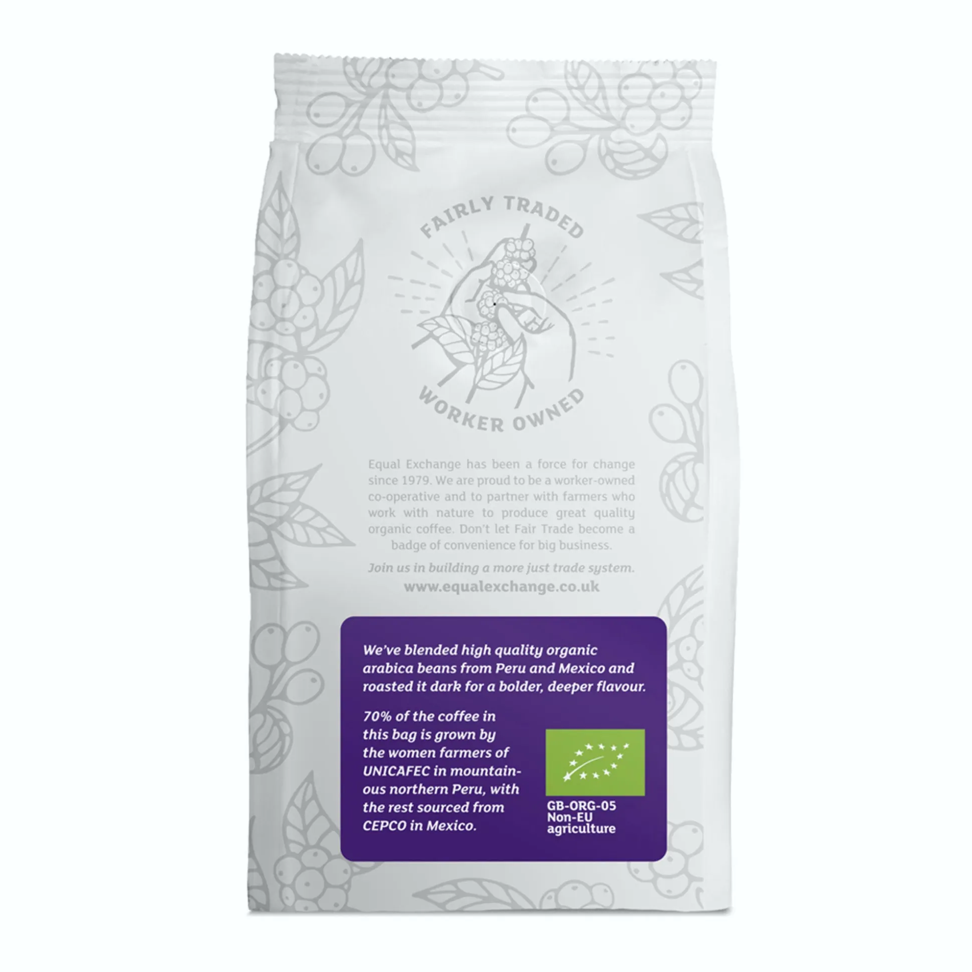 Equal Exchange Dark Roast Coffee Beans 200g