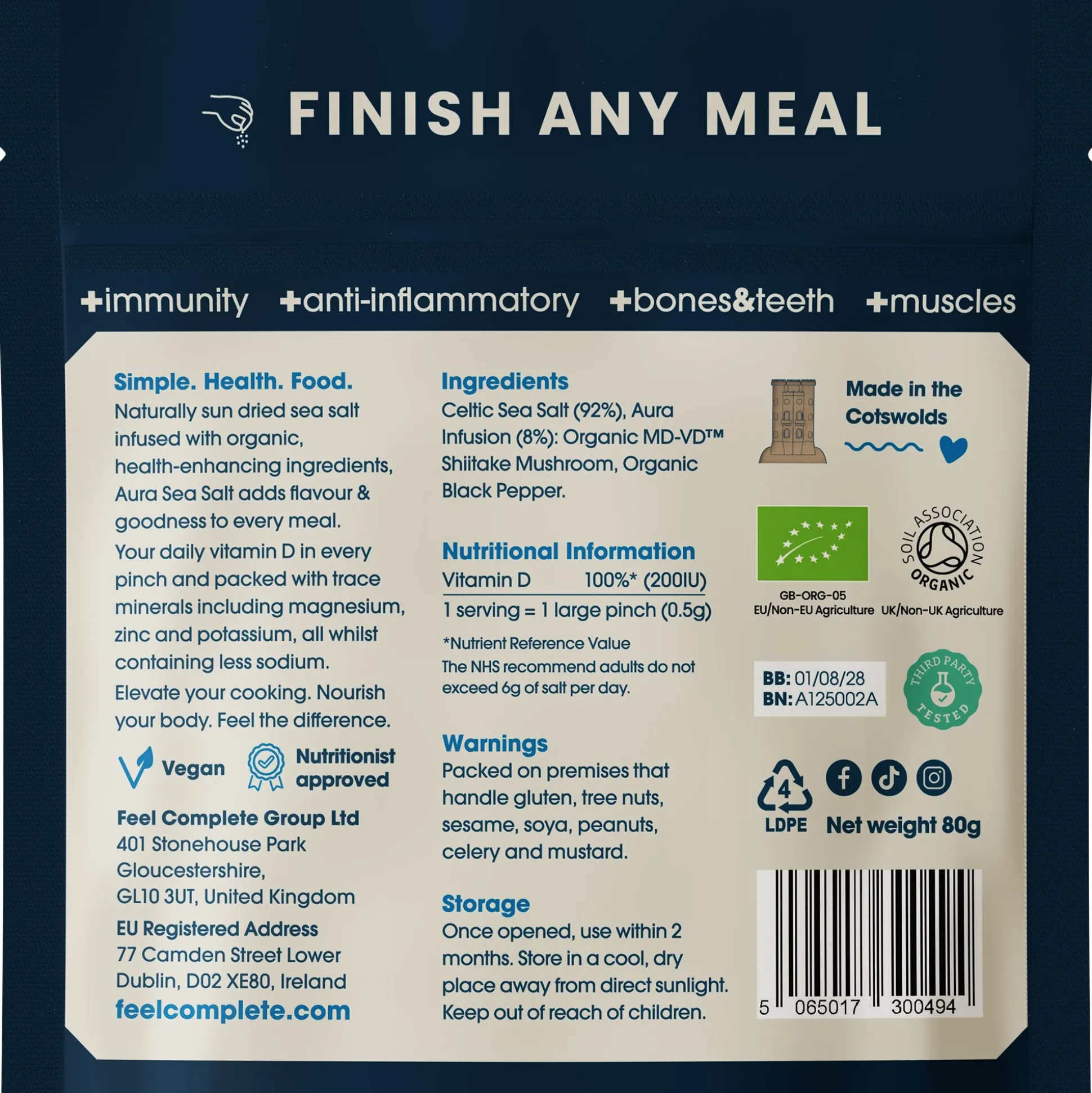Feel Complete Aura Sea Salt (Hint Of Pepper) 80g