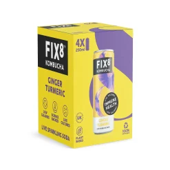 Fix8 Ginger Turmeric Kombucha Multipack 4x250ml