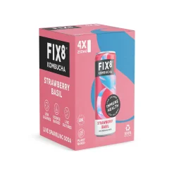 Fix8 Strawberry Basil Kombucha Multipack 4x250ml