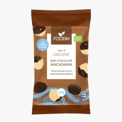 Foodin Organic Raw Chocolate No Added Sugar Macadamia 50G 50g