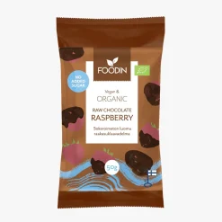 Foodin Organic Raw Chocolate No Added Sugar Raspberry 50G 50g
