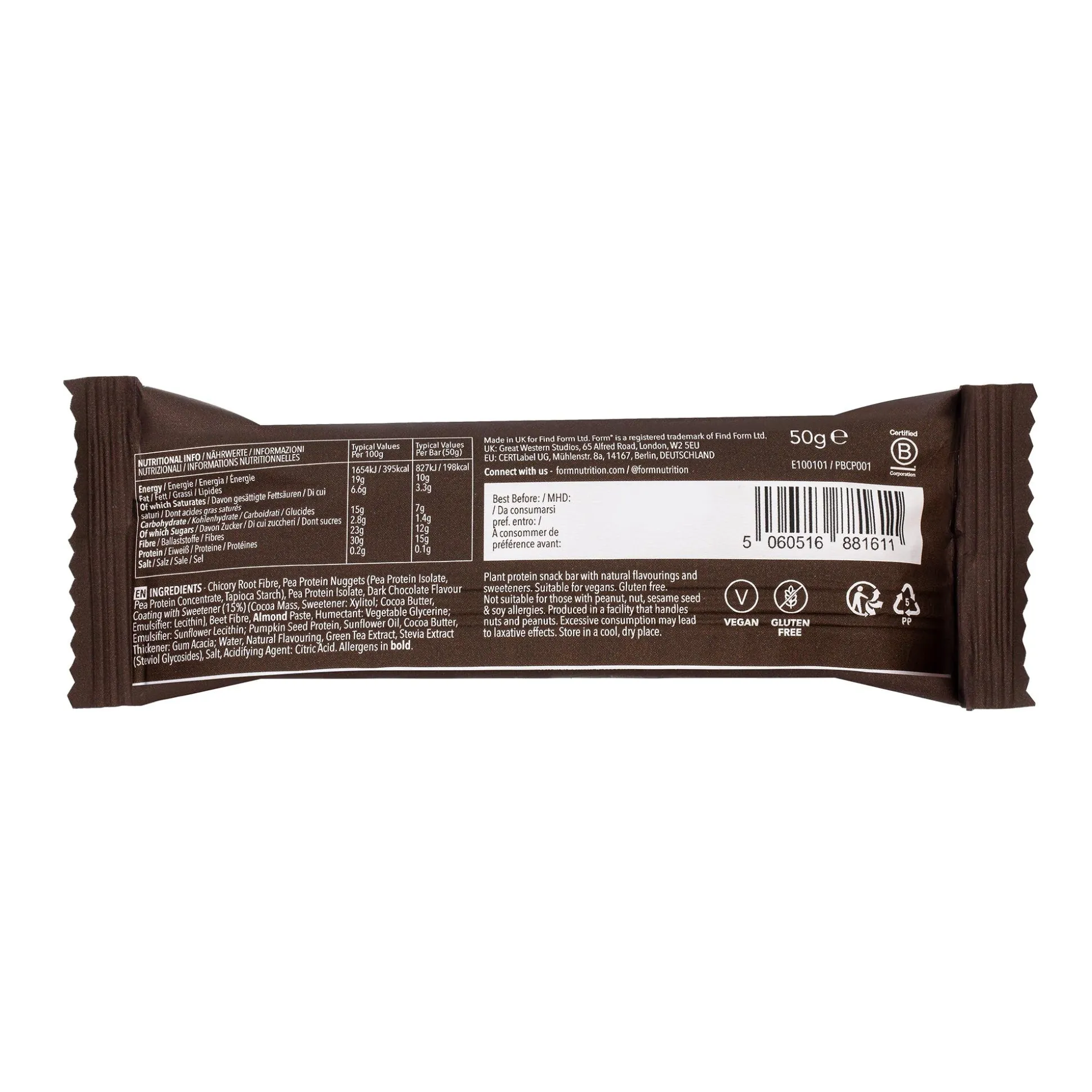 Form Chocolate Peanut Protein Bars (Box of 12)