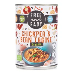 Free & Easy Chickpea & Bean Tagine Ready meal 400g
