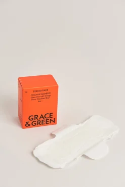 Grace & Green Organic Bamboo Period Pads - Medium 10 pads