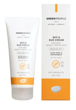 Green People SPF15 Sun Cream With Natural Insect Repellent 100ml