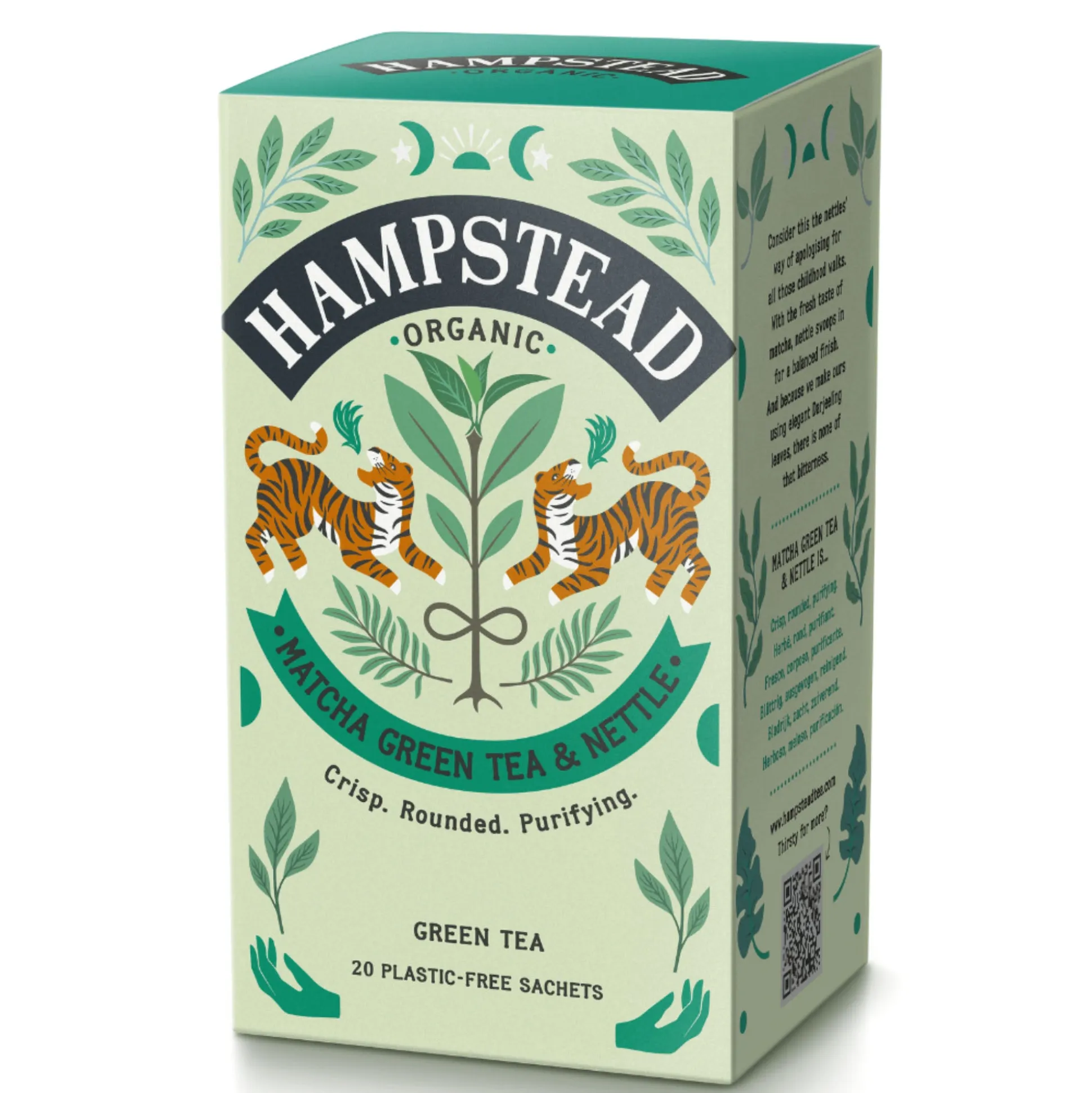 Hampstead Organic Matcha Green Tea and Nettle Tea Bags 20 bags