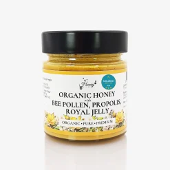 Honey Heaven Organic Honey with Bee Pollen, Propolis and Royal Jelly 300g