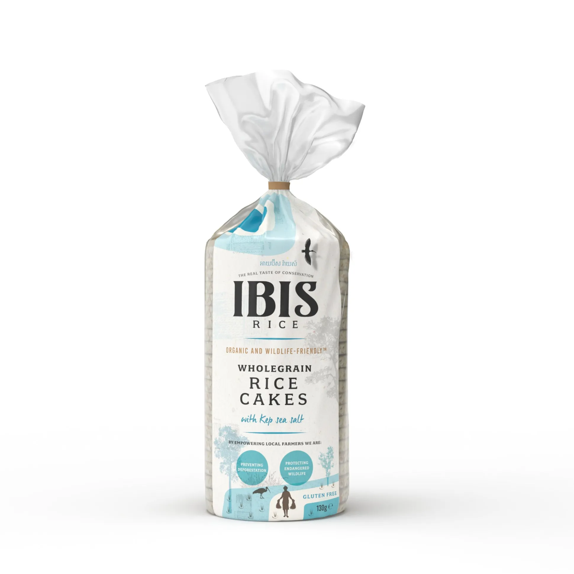 Ibis Organic Wholegrain Rice Cakes with Kep Sea Salt 130g