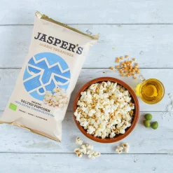 Jasper's Organic Sea Salt Popcorn 100% Extra Virgin Olive Oil 50g 50g