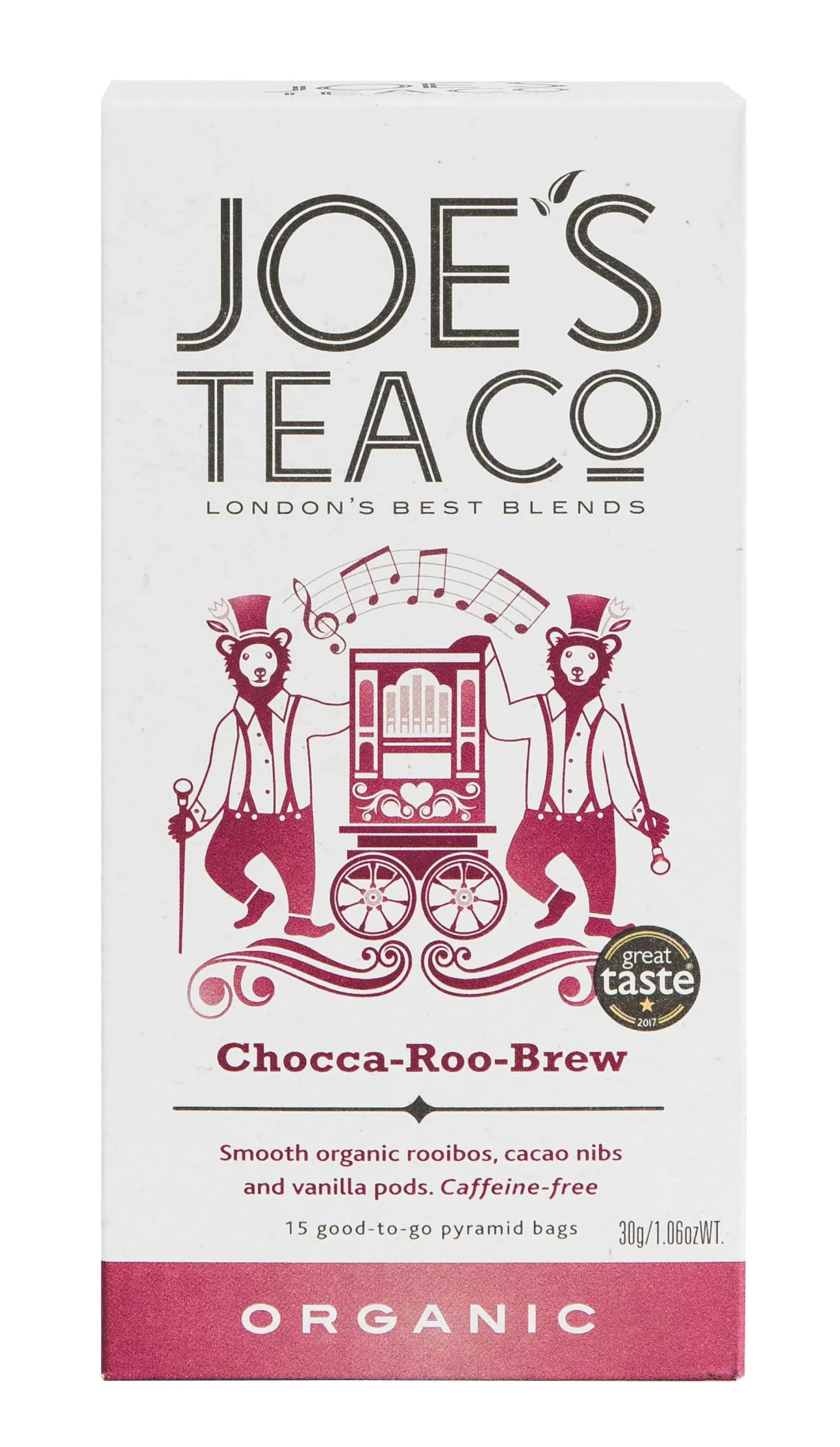 Joe's Tea Co. Chocca-roo-brew 15x Biodegradeable Pyramid Bags 15 bags