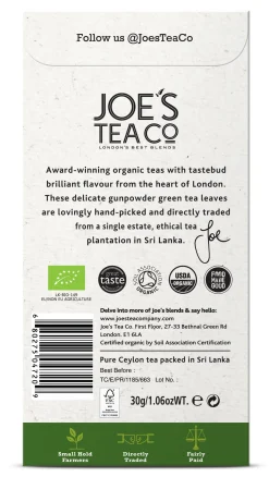 Joe's Tea Co. Queen of Green 15x Biodegradeable Pyramid Bags 15 bags