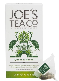 Joe's Tea Co. Queen of Green 15x Biodegradeable Pyramid Bags 15 bags