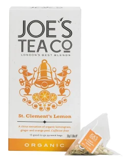 Joe's Tea Co. St.Clements Lemon 15x Biodegradeable Pyramid Bags 15 bags