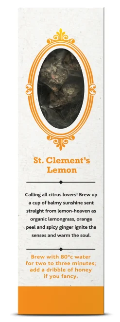 Joe's Tea Co. St.Clements Lemon 15x Biodegradeable Pyramid Bags 15 bags