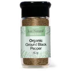 Just Natural Pepper Ground Black (jar) 55g