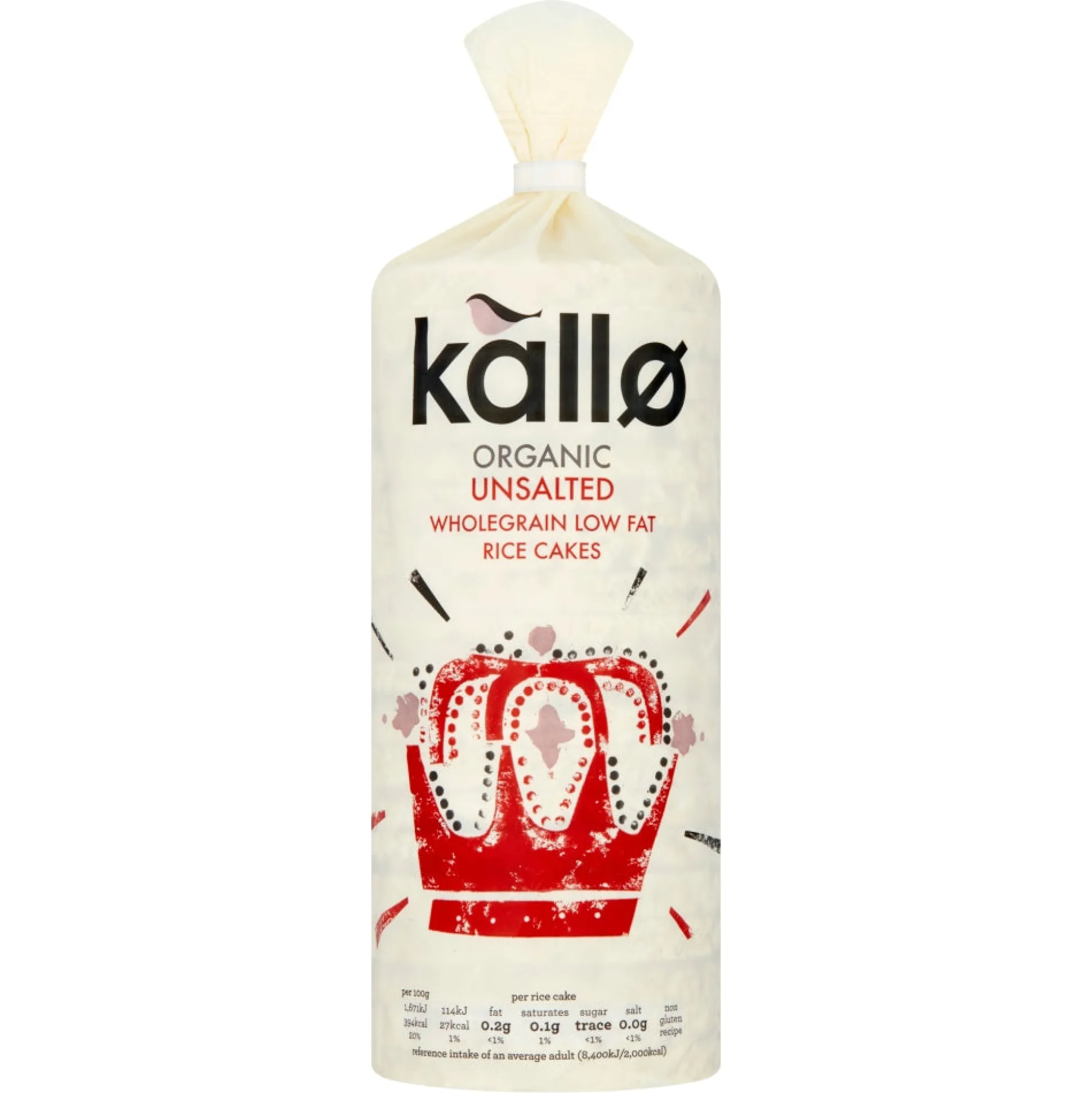 Kallo Unsalted Wholegrain Rice Cakes 130g