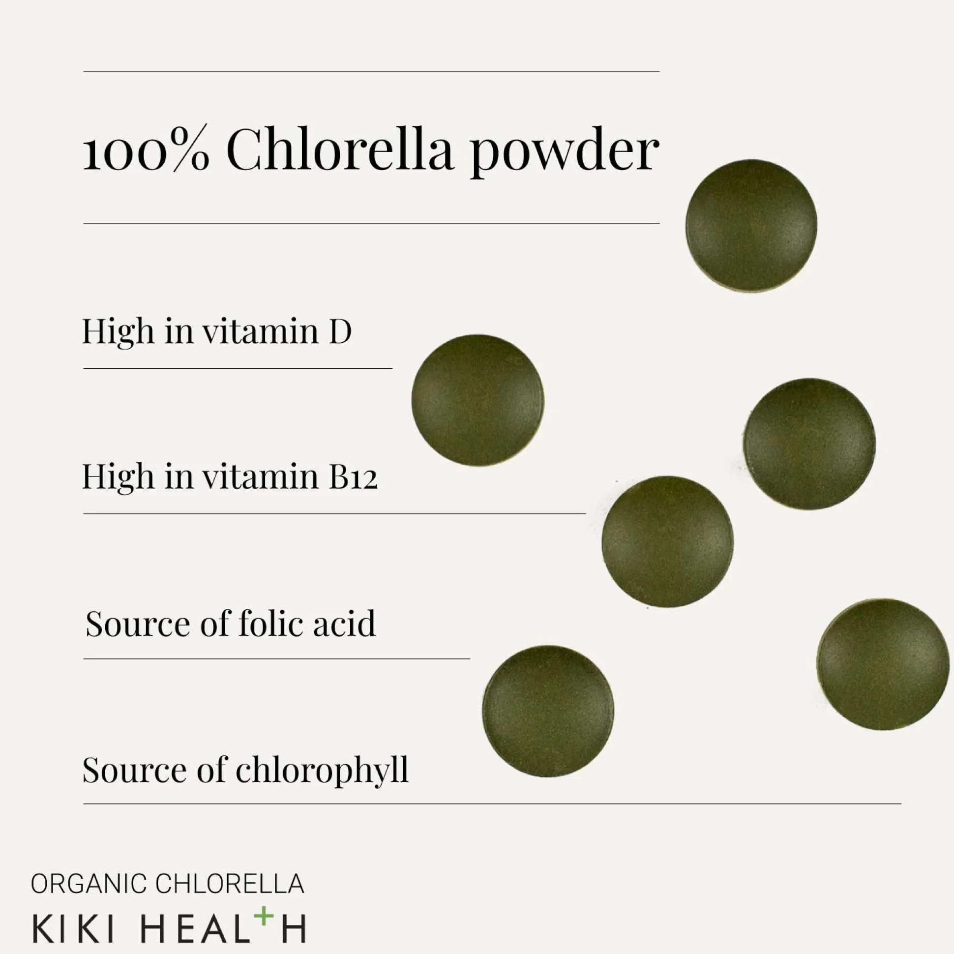 KIKI Health Organic Chlorella 200 tabs